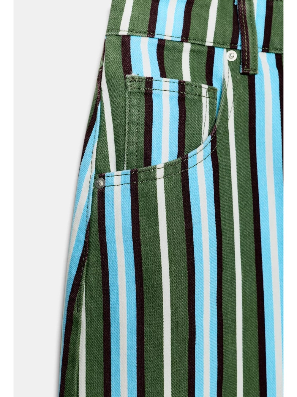 Zara Z1975 STRIPED BARREL JEANS - Picture 6 of 11